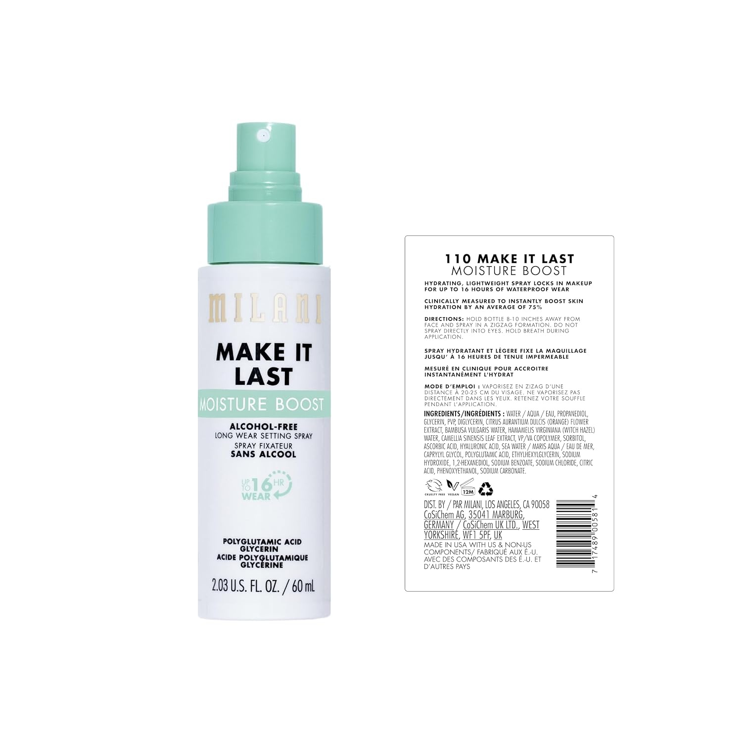image:imageMilani Make It Last Dewy Setting Spray for Makeup Dewy FinishMoisture Boost 2 Pack