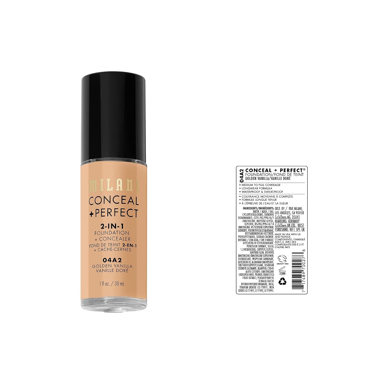 image:imageMilani Make It Last Setting Spray and Conceal Perfect 2in1 Foundation Concealer Golden Vanilla