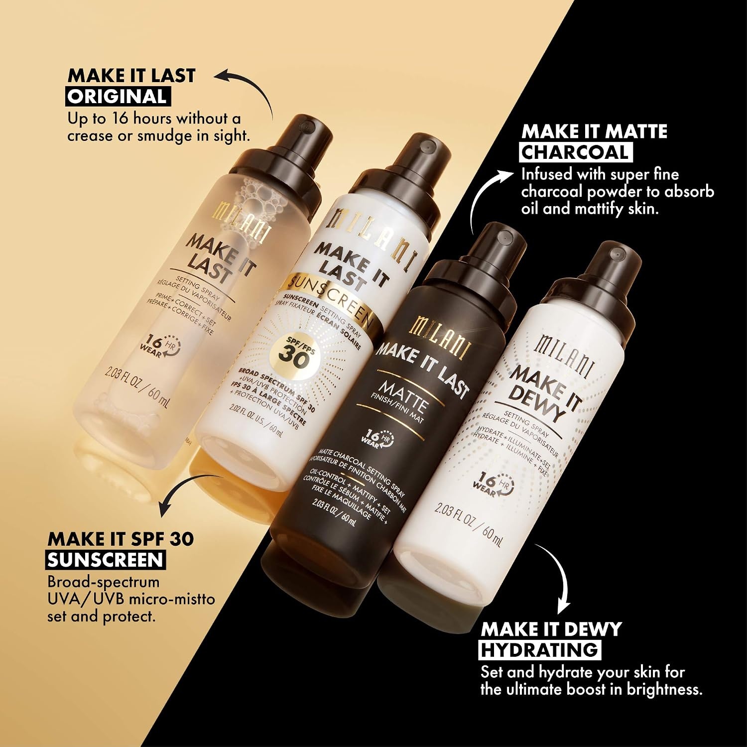 image:imageMilani No Pore Zone Mattifying Primer and Make it Last Charcoal Matte Setting Spray