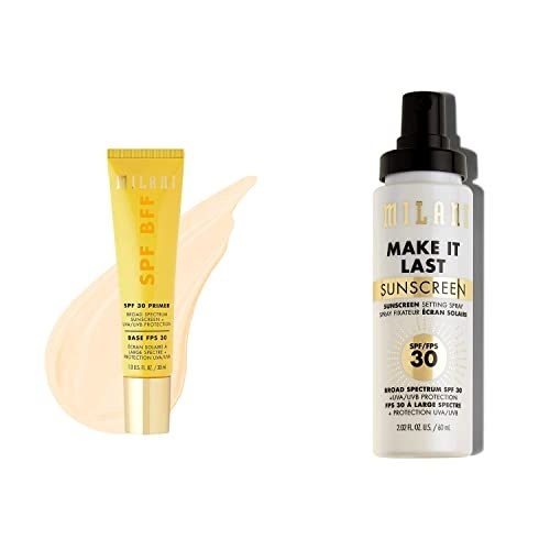 image:imageMilani Make It Last Sunscreen Setting Spray with SPF30 Makeup Primer and Setting Spray with Sunscreen Long Lasting Makeup Finishing Spray amp Milani SPF BFF Primer for Makeup with Sunscreen SPF30