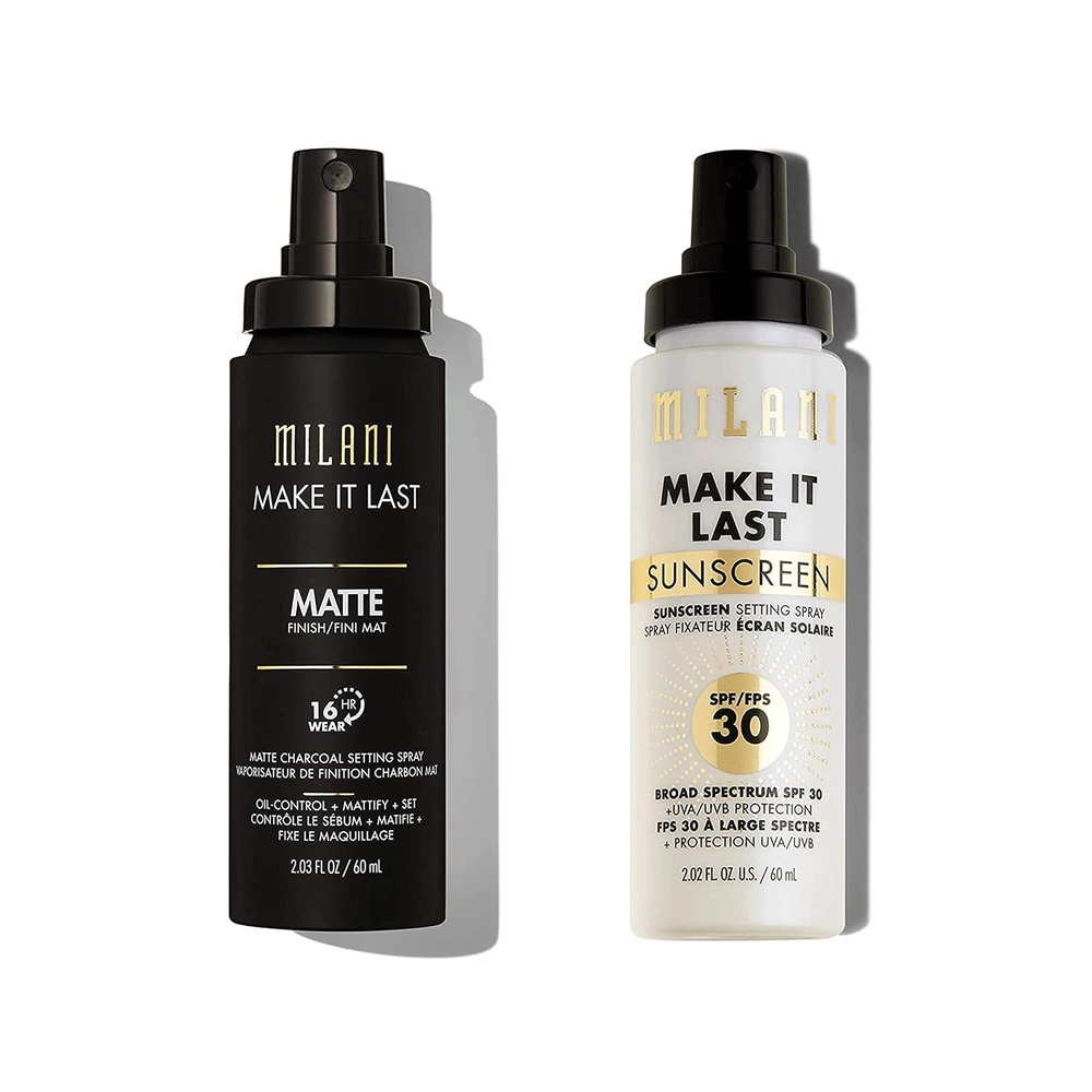 image:imageMilani Make it Last Charcoal Matte Setting Spray amp Milani Make It Last Sunscreen Setting Spray with SPF30