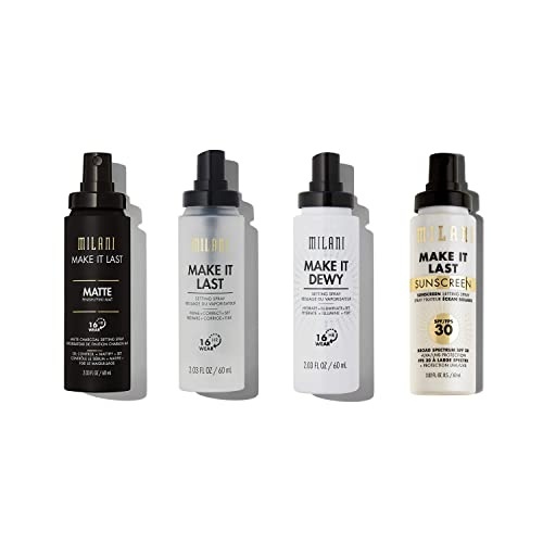 image:imageMilani Setting Sprays Make It Last Make It Dewy Make it Last Charcoal Matte Make It Last Sunscreen Setting Spray with SPF30 Long Lasting Makeup Finishing Spray